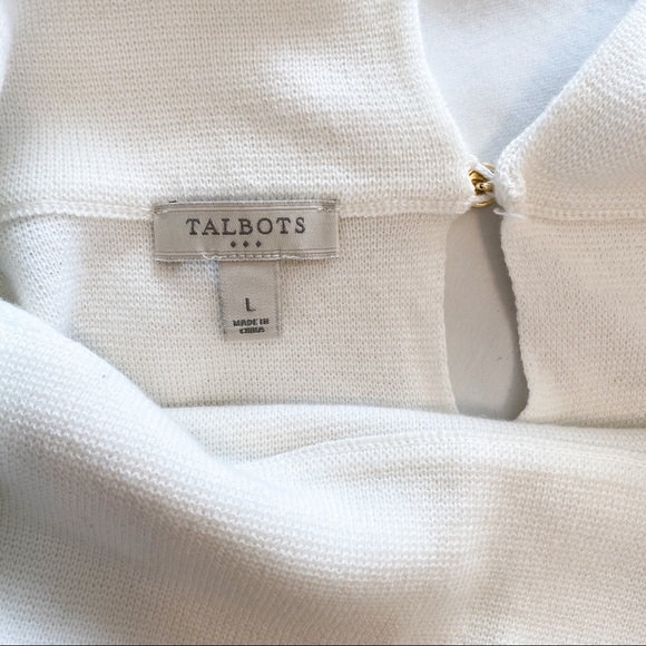 EUC Talbots White Collared Sweater - Picture 6 of 7